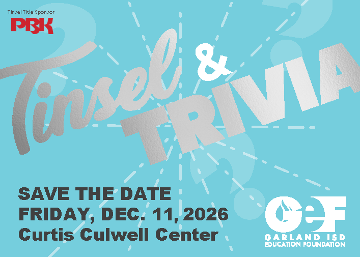 Tinsel & Trivia Save the Date 2026