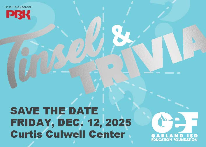 Tinsel title sponsor PBK Tinsel & Trivia save the date