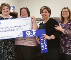 2015 Education Foundation Grant recipient presented with check.