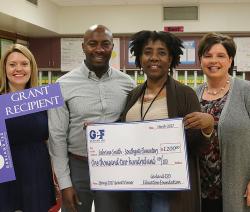 2017 Education Foundation Grant winner presented with check.