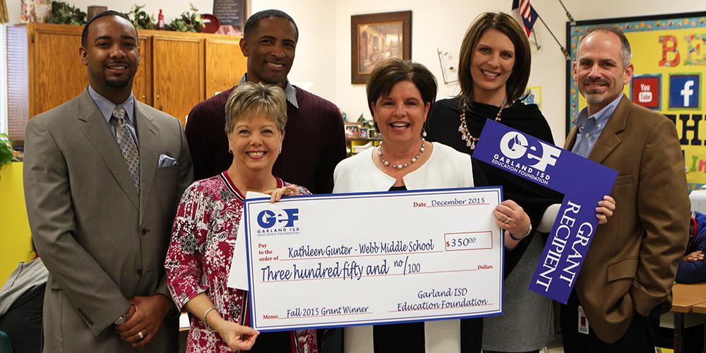 Fall 2015 Education Foundation Grant Winner from Webb middle school. 