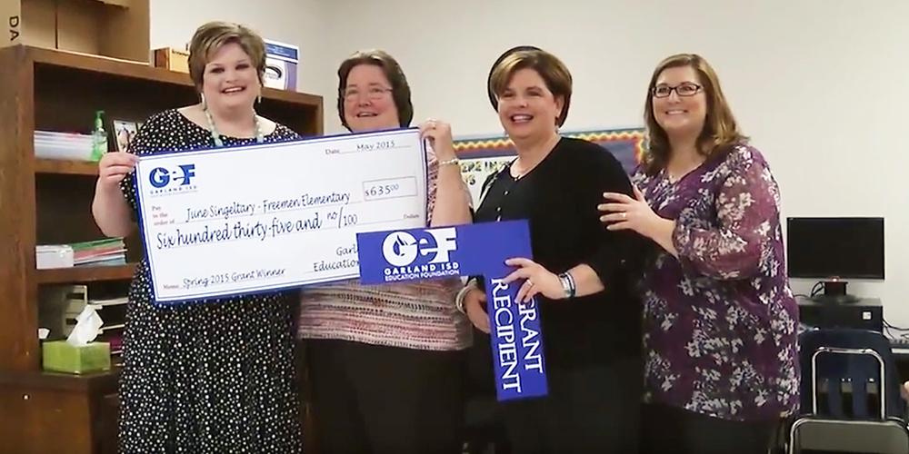 2015 Education Foundation Grant recipient presented with check.