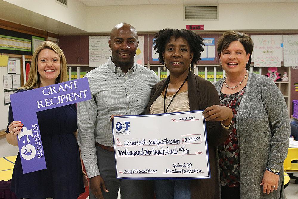 2017 Education Foundation Grant winner presented with check.
